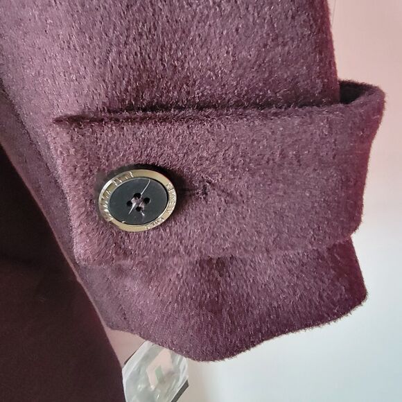 Kenneth Cole stitch fix Women's Wool Blend Trench Coat size L long purple - Picture 6 of 7